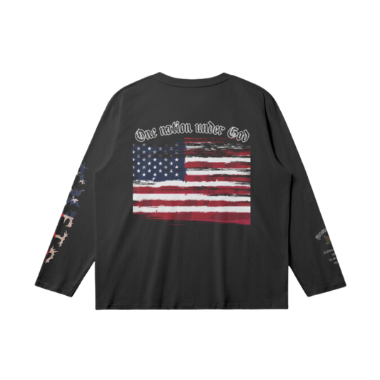 "One Nation Under God" - Premium Long Sleeve - Black