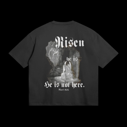 "He Is Risen" Mark 16:6 Weighted T-Shirt